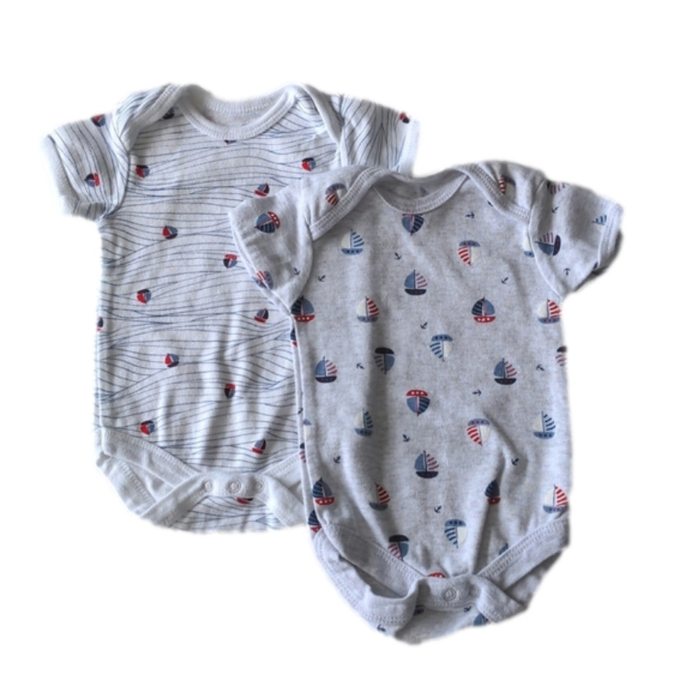 Rene Rofe Sails Print Newborn Infant Bodysuit Onesies * 0-3M